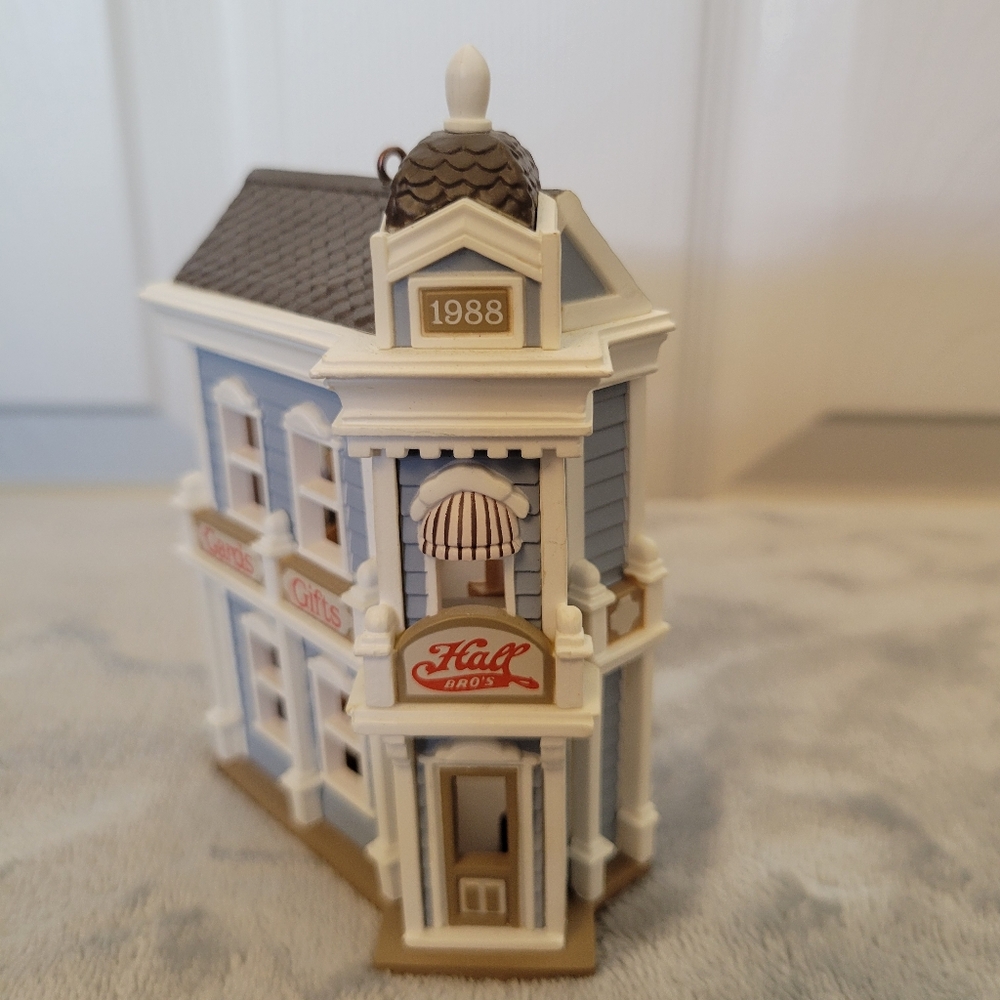 Hallmark Keepsake Christmas Ornament Hall Bro's Card Shop 1988